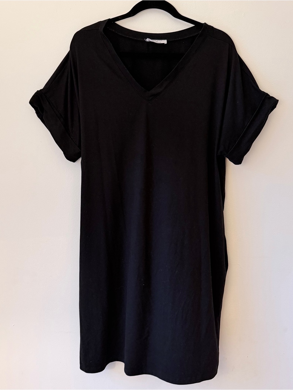 Chic Soul Black V-Neck Mini Dress